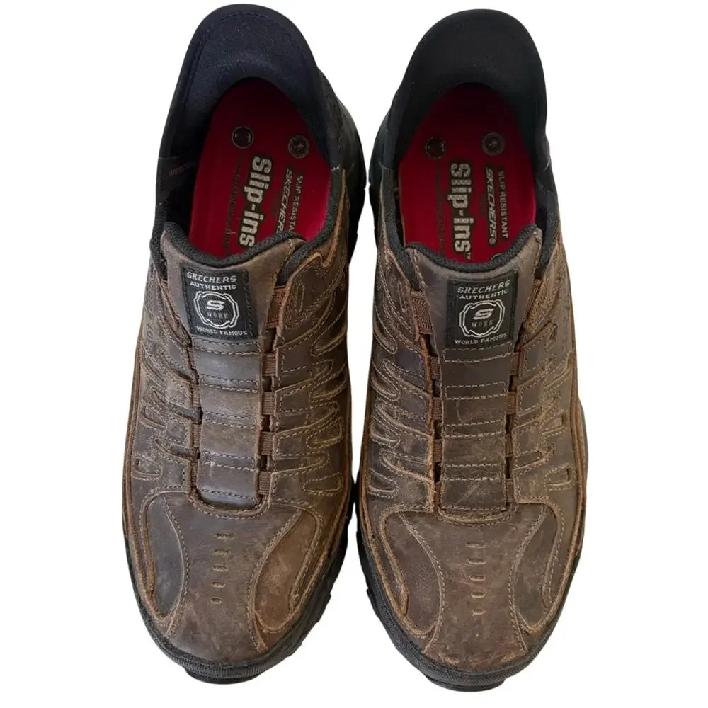 Skechers Men's Hands Free Slip-insRyker work shoes composite toe size 9